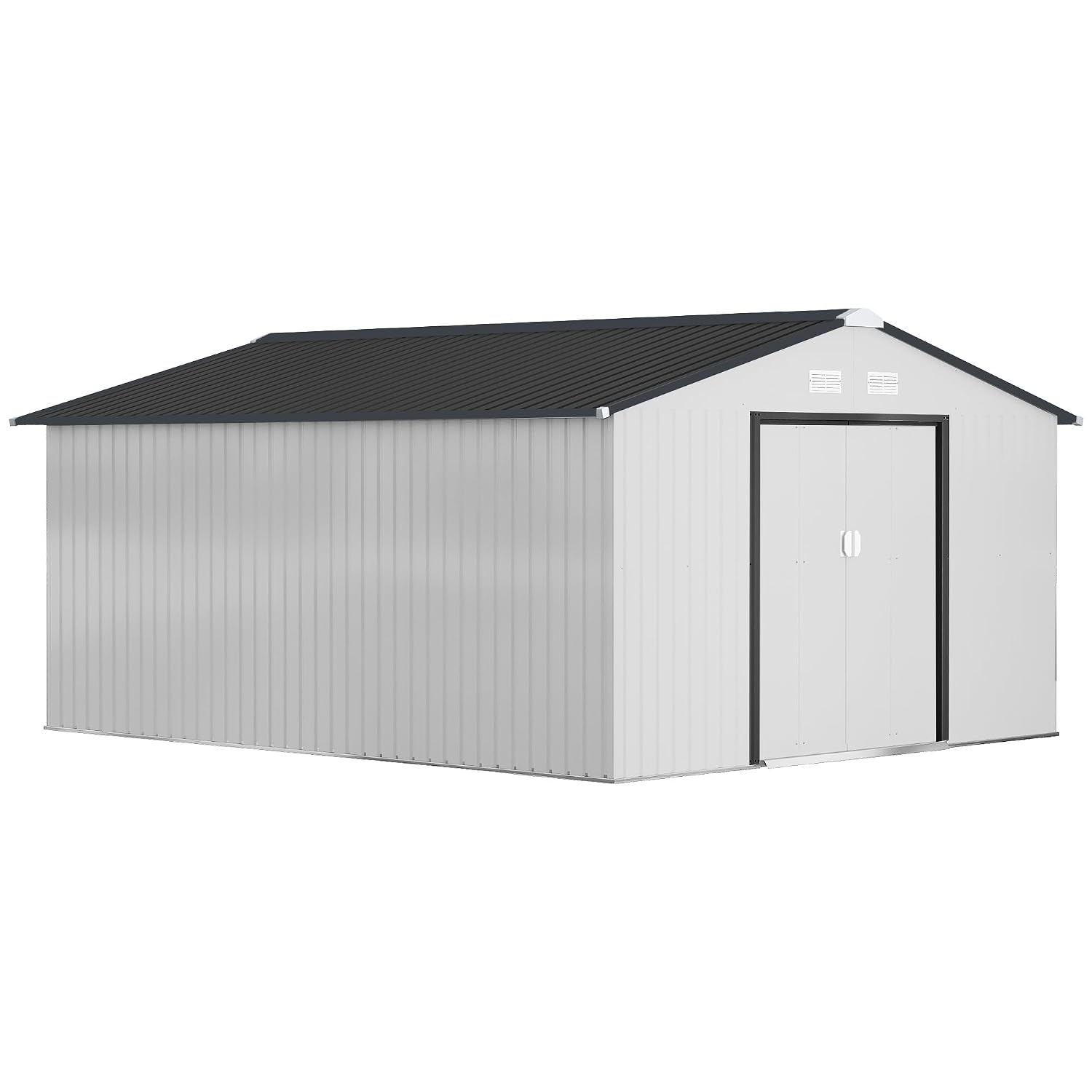 Gardening Tools In - 11x13ft Outdoor Storage Shed Metal Garden