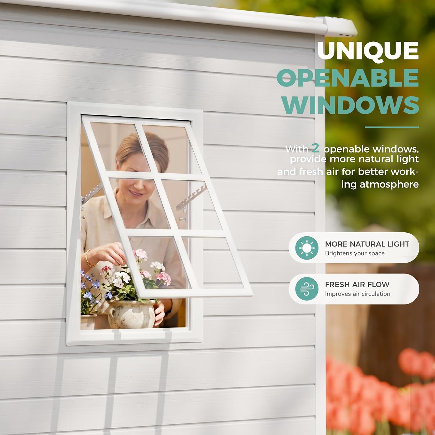 Gardening Tools In - 8x6 FT Resin Storage Shed with