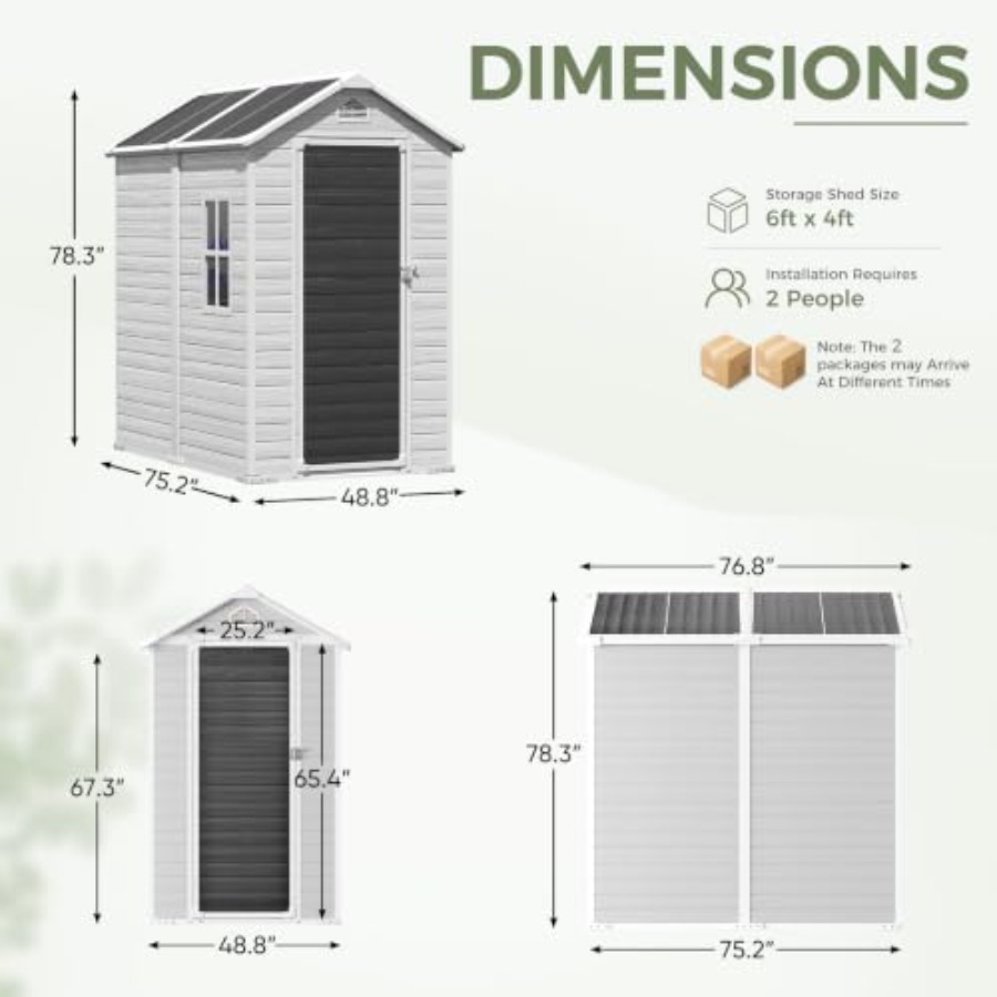 Resin Outdoor Storage Shed wit - đánh giá và giá Gardening Tools Plastic