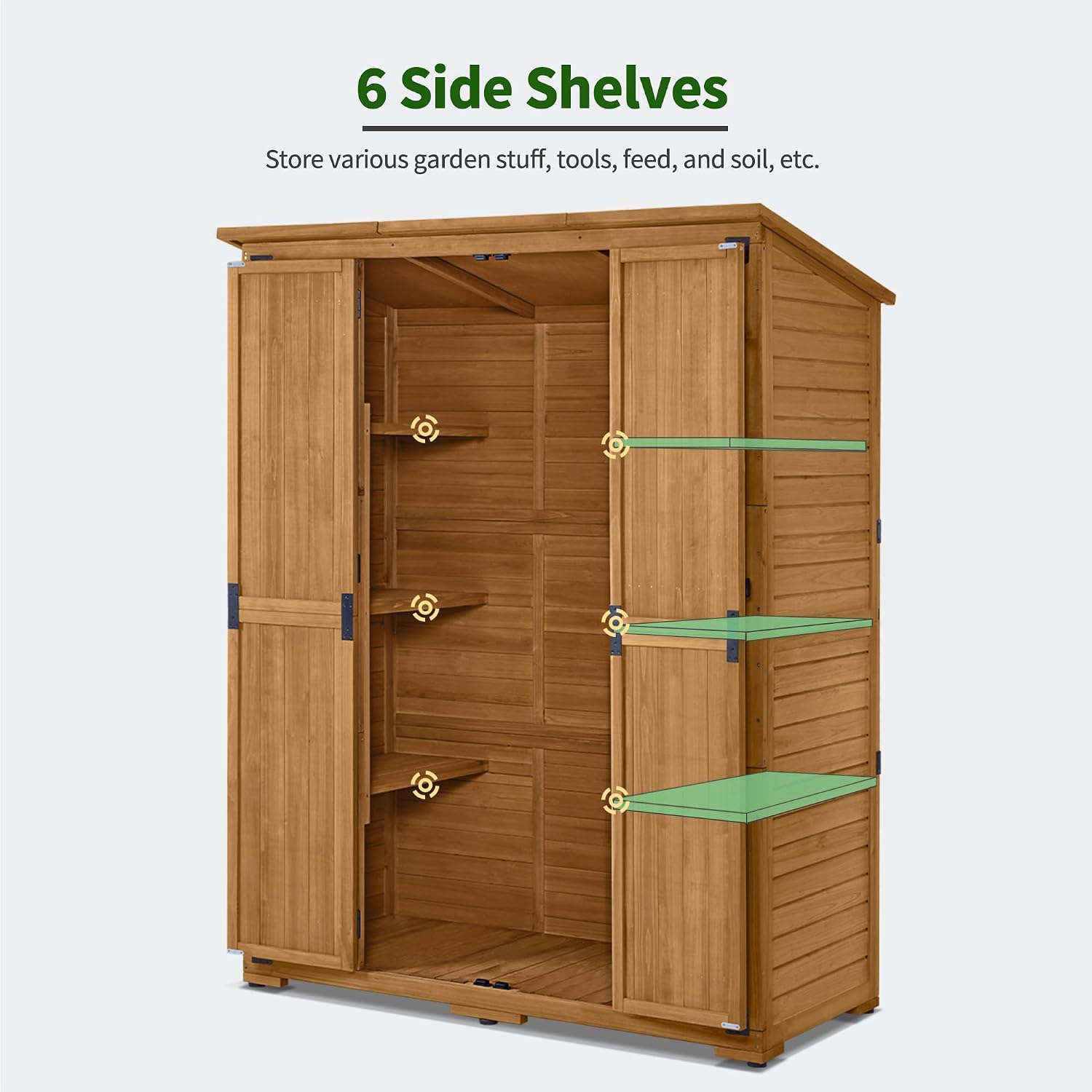 Outdoor Storage Cabinet with S - đánh giá và giá Gardening Tools In