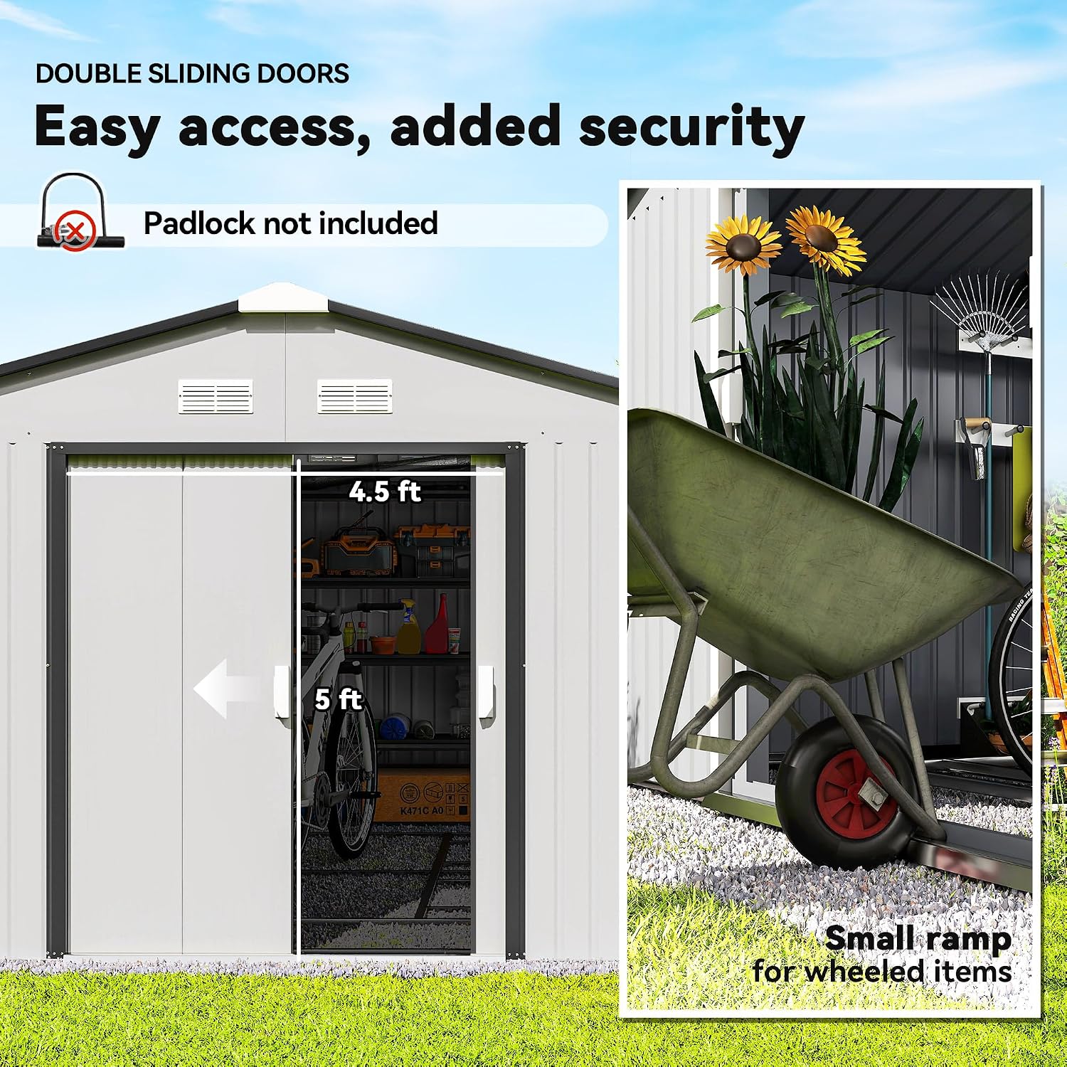 11x13ft Outdoor Storage Shed M - đánh giá và giá Gardening Tools In