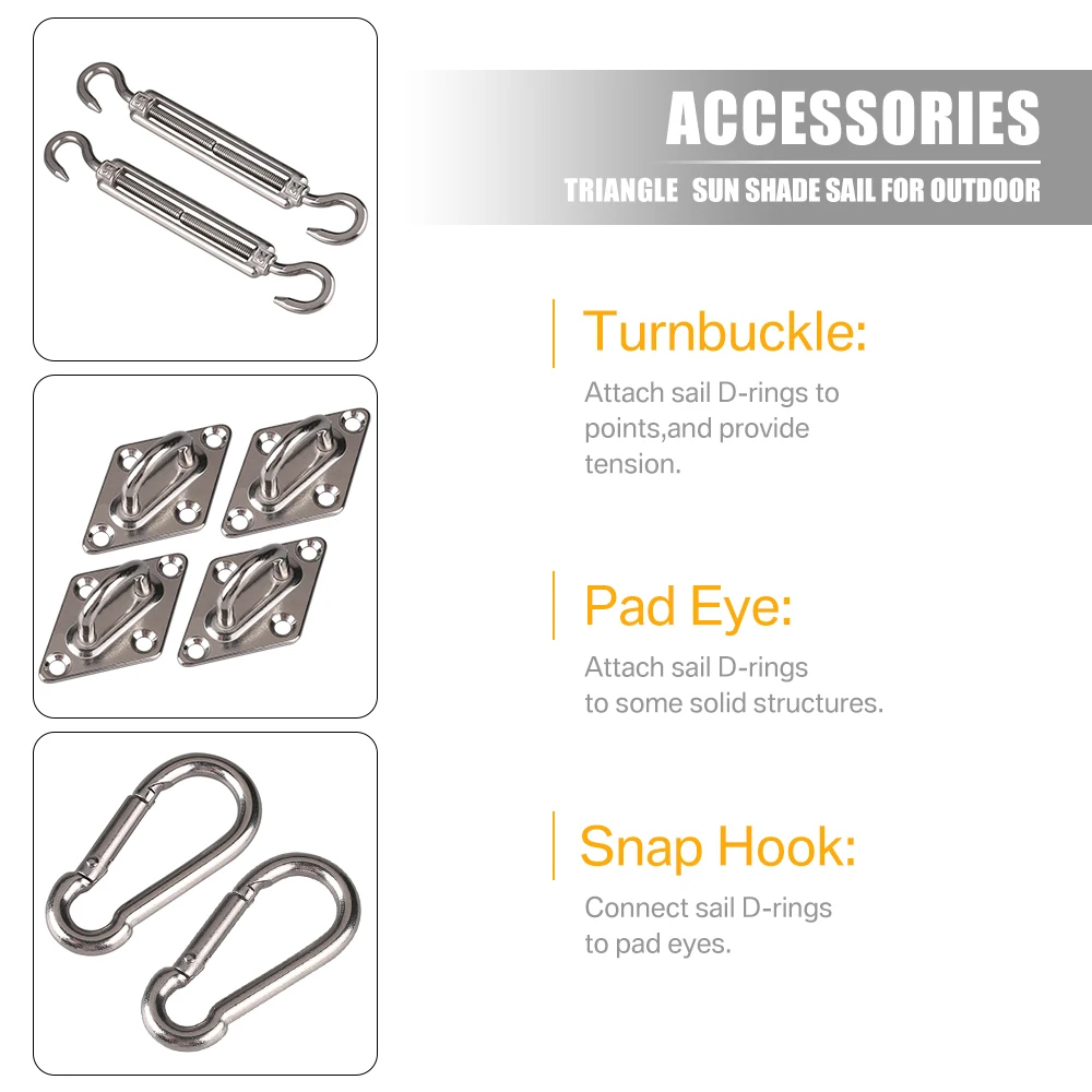 Stainless Steel Sun Shade Sail - đánh giá và giá Gardening Tools Kit For Home Garden