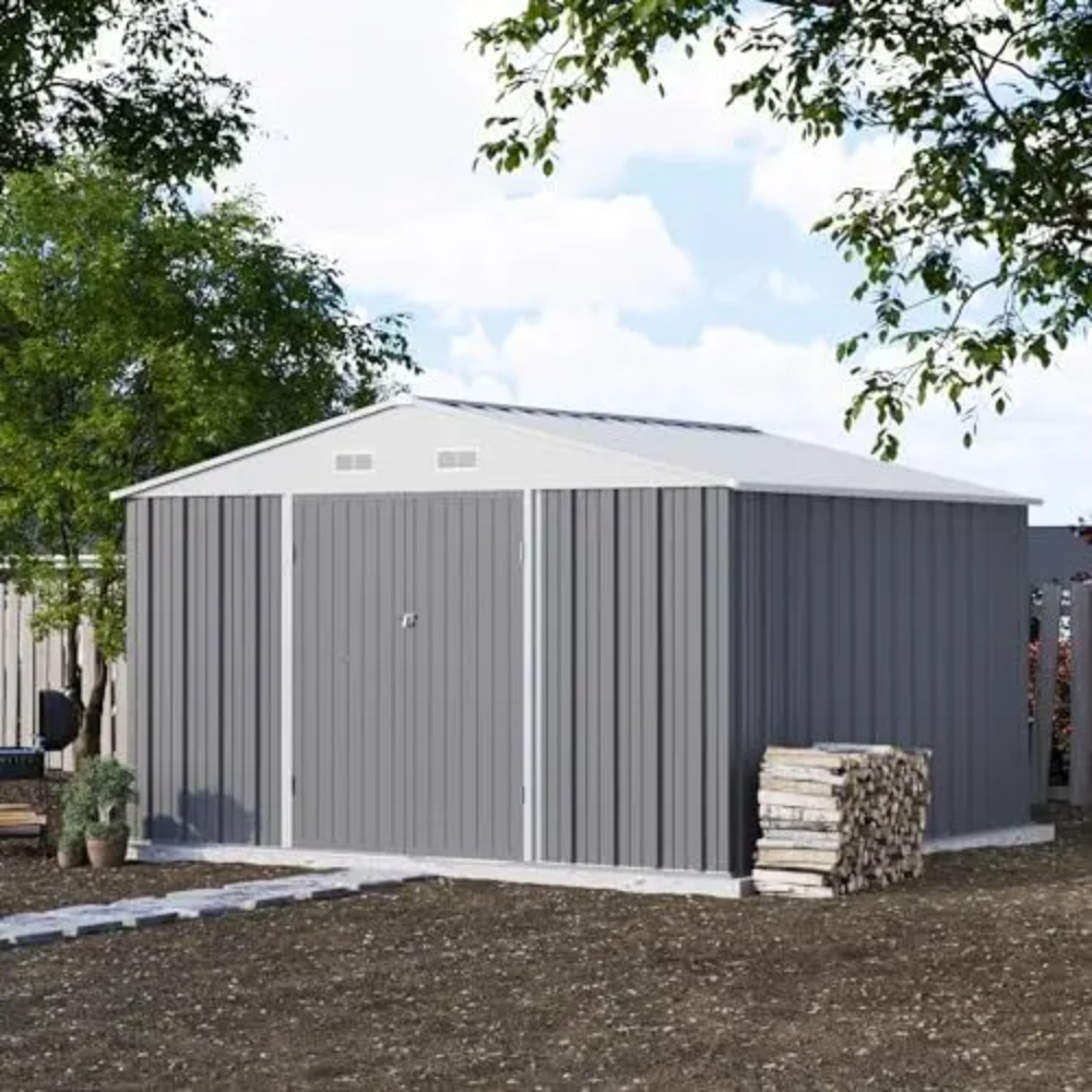 10x10 FT Metal Storage Shed, B - đánh giá và giá Gardening Tools Plastic